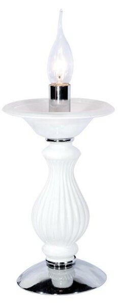 ACA Lighting stolní lampa 1X40W E14 D15H30 bílá CX1017T