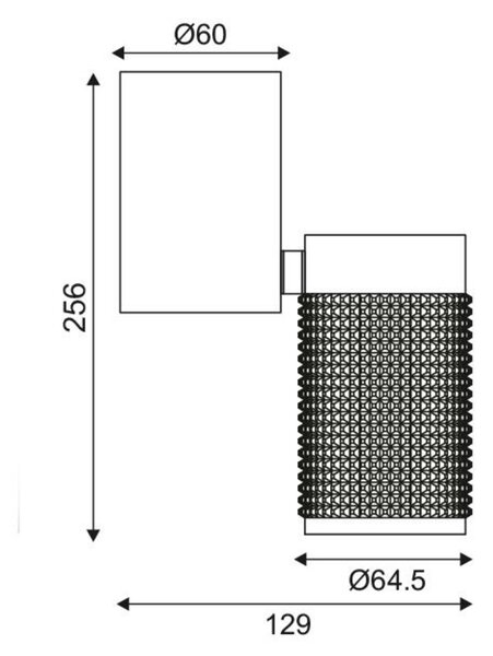 ACA Lighting stropní svítidlo 1XGU10 černá hliník 6,5X13X26CM MEGATRON1 YL10C117BK