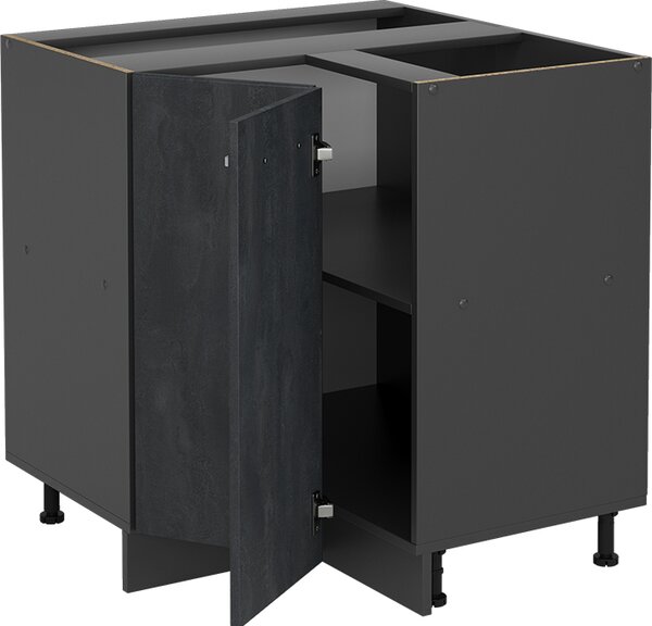 Rohová skříňka Vicco R-Line Černý beton 75.6 cm PD Dub, Model 47488
