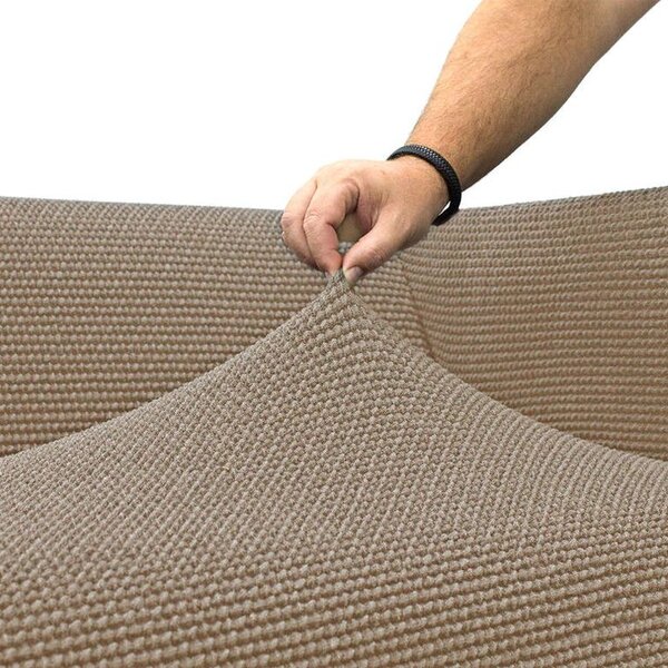 Super strečové potahy NIAGARA oříšková taburet (40 - 60 cm)