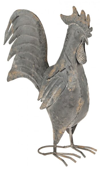 Kovová zahradní dekorace kohout – 30x14x40 cm