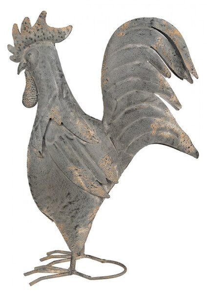 Kovová zahradní dekorace kohout – 30x14x40 cm