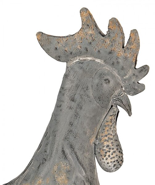 Kovová zahradní dekorace kohout – 30x14x40 cm