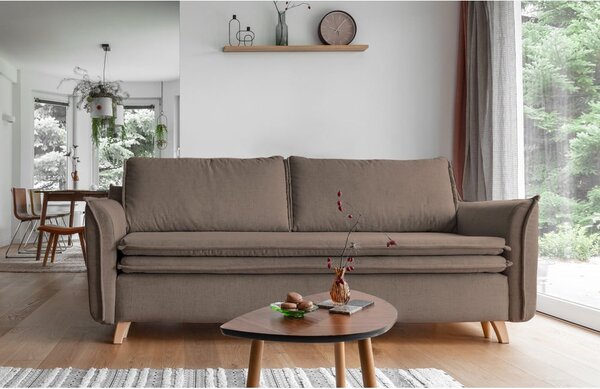 Světle hnědá rozkládací pohovka 225 cm Charming Charlie – Miuform