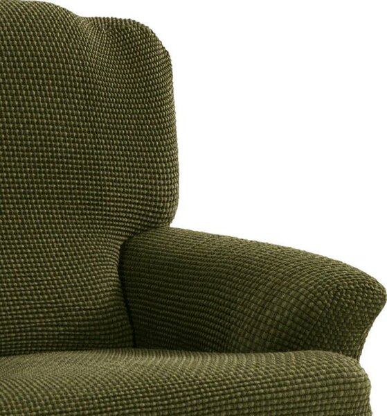 Super strečové potahy NIAGARA zelená taburet (40 - 60 cm)