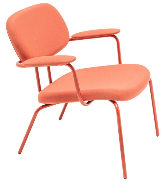 MDD Červené lounge křeslo New School s područkami