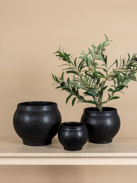 Keramický obal na květiny Berghalla Black Medium