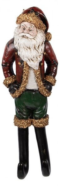 Vánoční dekorace Santa Claus v ležérním stylu – 13x7x39 cm