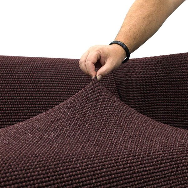 Super strečové potahy NIAGARA čokoládová taburet (40 - 60 cm)