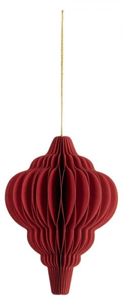 Červená vánoční ozdoba z papíru Harmonic V – 10 cm