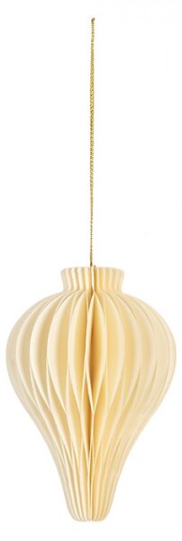 Béžová vánoční ozdoba z papíru Harmonic VII – 10 cm