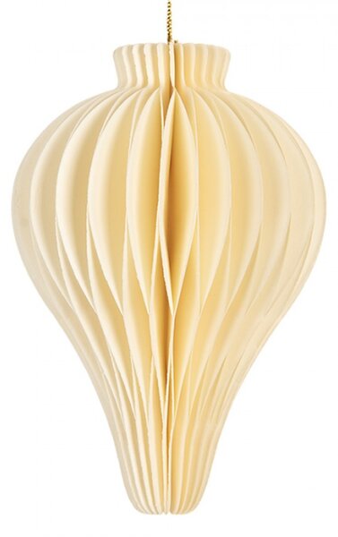 Béžová vánoční ozdoba z papíru Harmonic VII – 10 cm