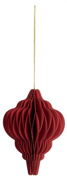 Červená vánoční ozdoba z papíru Harmonic III – 10 cm