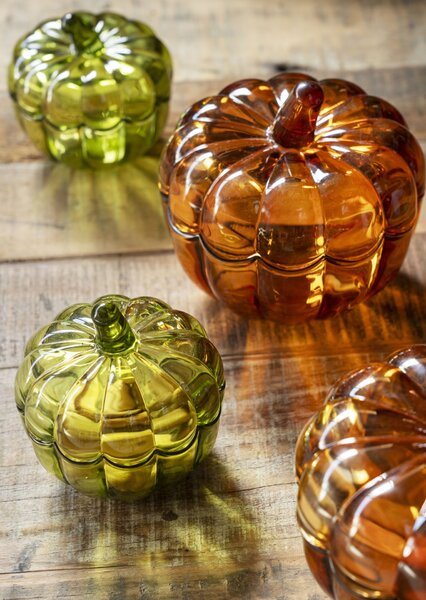 Skleněná dóza Pumpkin – set 2 ks