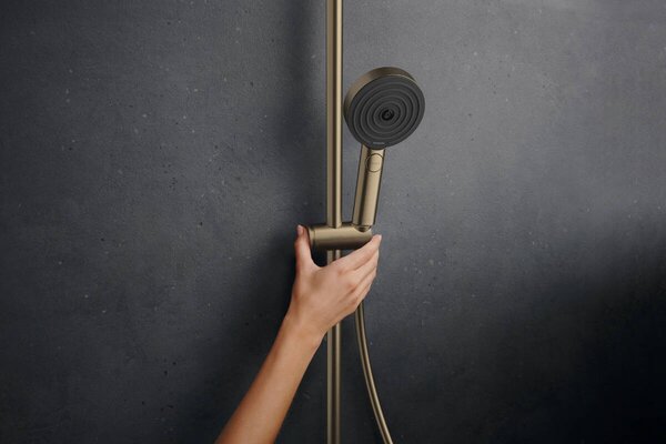 Hansgrohe Pulsify S Puro - Showerpipe 260 1jet s termostatem Ecostat Fine s ruční sprchou 3jet, kartáčovaný bronz 24236140