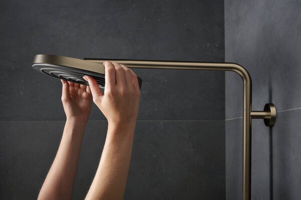 Hansgrohe Pulsify S Puro - Showerpipe 260 1jet s termostatem Ecostat Fine s ruční sprchou 3jet, kartáčovaný bronz 24236140