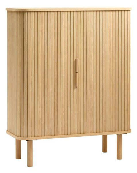 Skříňka v dekoru dubu s posuvnými dveřmi v přírodní barvě 113x90 cm Cavo – Unique Furniture