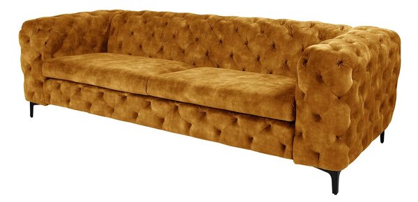 Designová sedačka Rococo 235 cm hořčicový samet