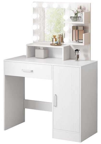 Kosmetická Toaletka Na Make-Up S Led Zrcadlem Moderní Glamour Loft