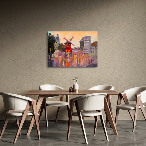 Skleněný obraz - Moulin rouge, Paříž, Francie (70x50 cm)