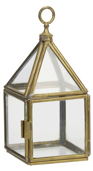 Skleněná mini krabička Clear/Aged Brass