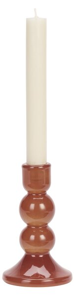 Skleněný svícen Red 15 cm
