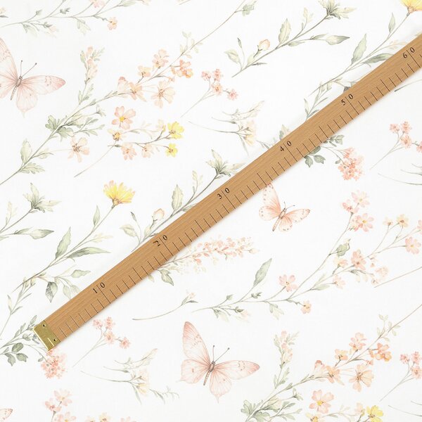 Goldea teflonová látka na ubrusy - motýlí zahrada 160 cm