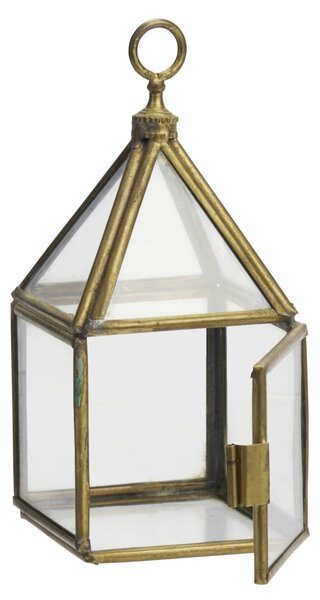 Skleněná mini krabička Clear/Aged Brass