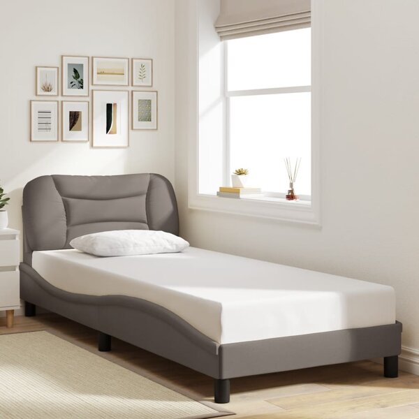 Rám postele s LED bez matrace Hvar Taupe 90x190 cm Látka 3213673