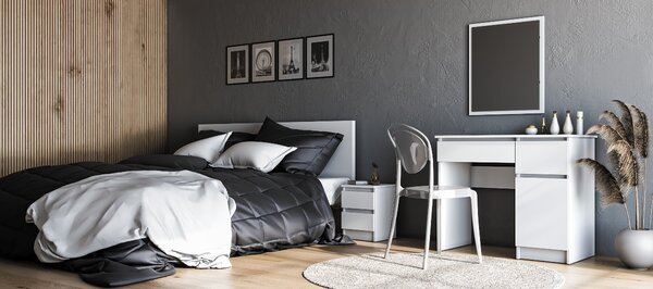 Nabbi Toaletní stolek se zrcadlem Laholm - bílá