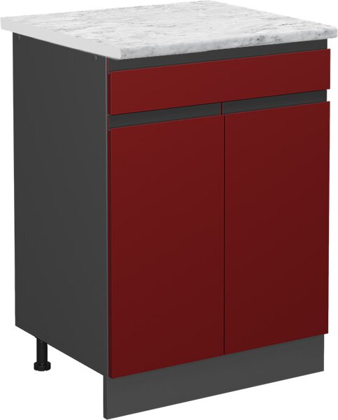 Spodní skříňka kuchyňské linky Vicco R-Line Červená 60 cm AP Marble, Model 46720