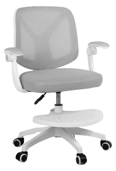 Dětská otočná židle Neoseat JUNI 010 s podnoží — látka, šedá