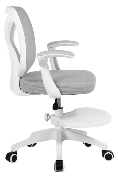 Dětská otočná židle Neoseat JUNI 010 s podnoží — látka, šedá