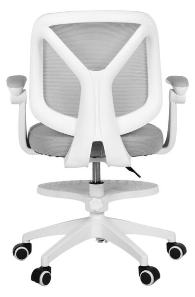 Dětská otočná židle Neoseat JUNI 010 s podnoží — látka, šedá
