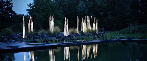 Artemide Venkovní sloupek Reeds Triple, 22 W, IP67
