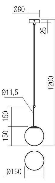 Smarter Závěsné svítidlo NIVA, opálové sklo, ø15cm, 1xE14