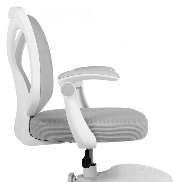 Dětská otočná židle Neoseat JUNI 010 s podnoží — látka, šedá
