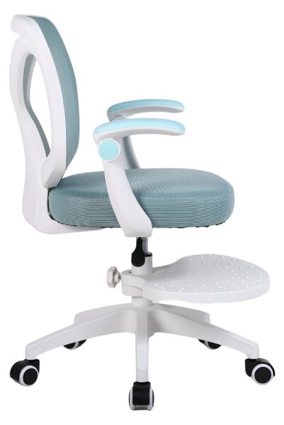Dětská otočná židle Neoseat JUNI 010 s podnoží — látka, modrá