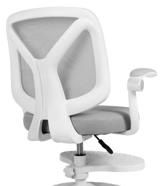 Dětská otočná židle Neoseat JUNI 010 s podnoží — látka, šedá