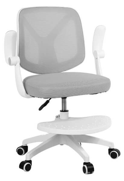 Dětská otočná židle Neoseat JUNI 010 s podnoží — látka, šedá