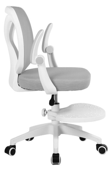 Dětská otočná židle Neoseat JUNI 010 s podnoží — látka, šedá
