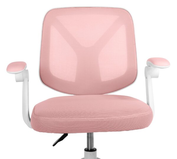 Dětská otočná židle Neoseat JUNI 010 s podnoží — látka, růžová