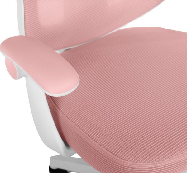 Dětská otočná židle Neoseat JUNI 010 s podnoží — látka, růžová