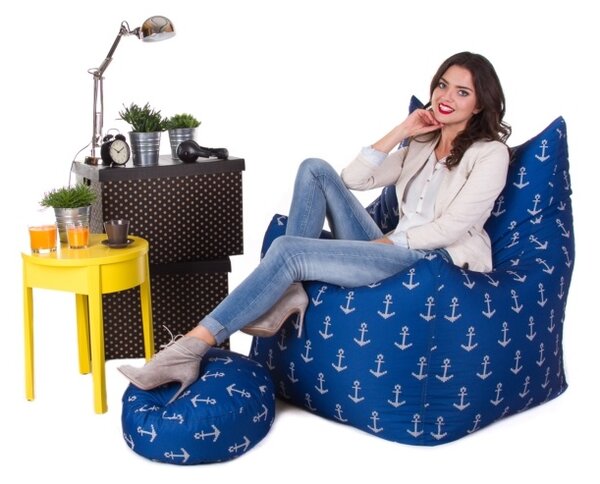 Sedací pytel Roxana XXXL (modrá). Akce -24%