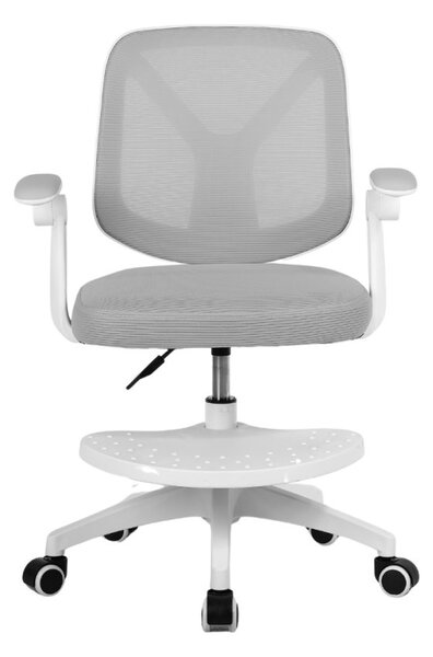 Dětská otočná židle Neoseat JUNI 010 s podnoží — látka, šedá