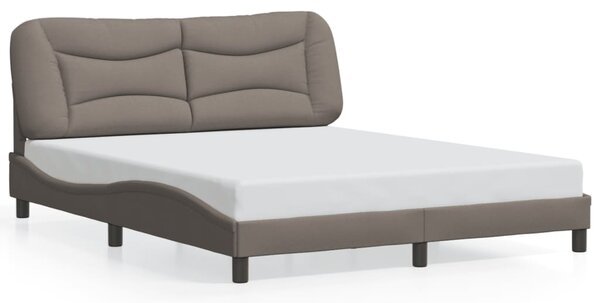 Rám postele s LED bez matrace Hvar Taupe 160x200 cm Látka 3213715