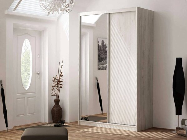 Šatní skříň Karely (craft bílý). Akce -20%