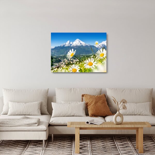 Skleněný obraz - Jaro v Alpách (70x50 cm)