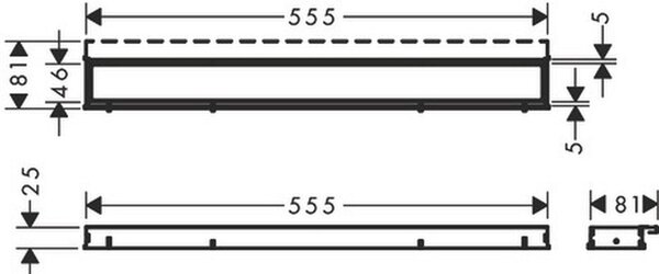 HANSGROHE 56036800 RainDrain Match sprchový žlábek 600 mm