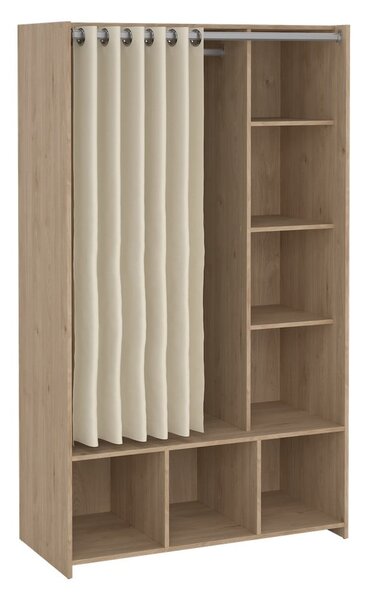 Bílo-béžová šatní skříň v dekoru dubu 105x180 cm Kit – Tvilum